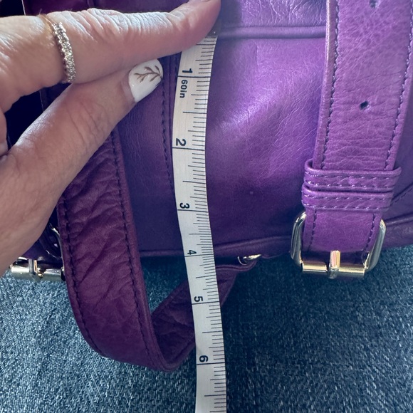 Gorgeous purple leather purse with matching wallet - Picture 9 of 12